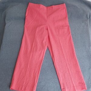 Alfred Dunner Coral Dreams Textured Pants NWT Size 12